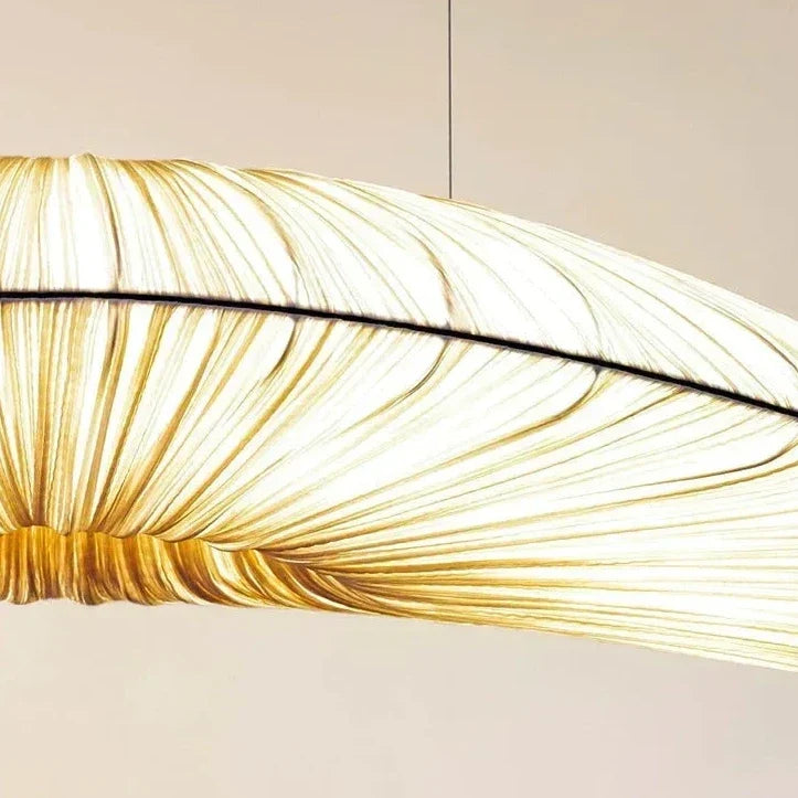 Fabric Linear Chandelier Marine Cloth | Four Lengths Soft Glare Free Light Hand Worked Casalola Lights Luxury Lamps