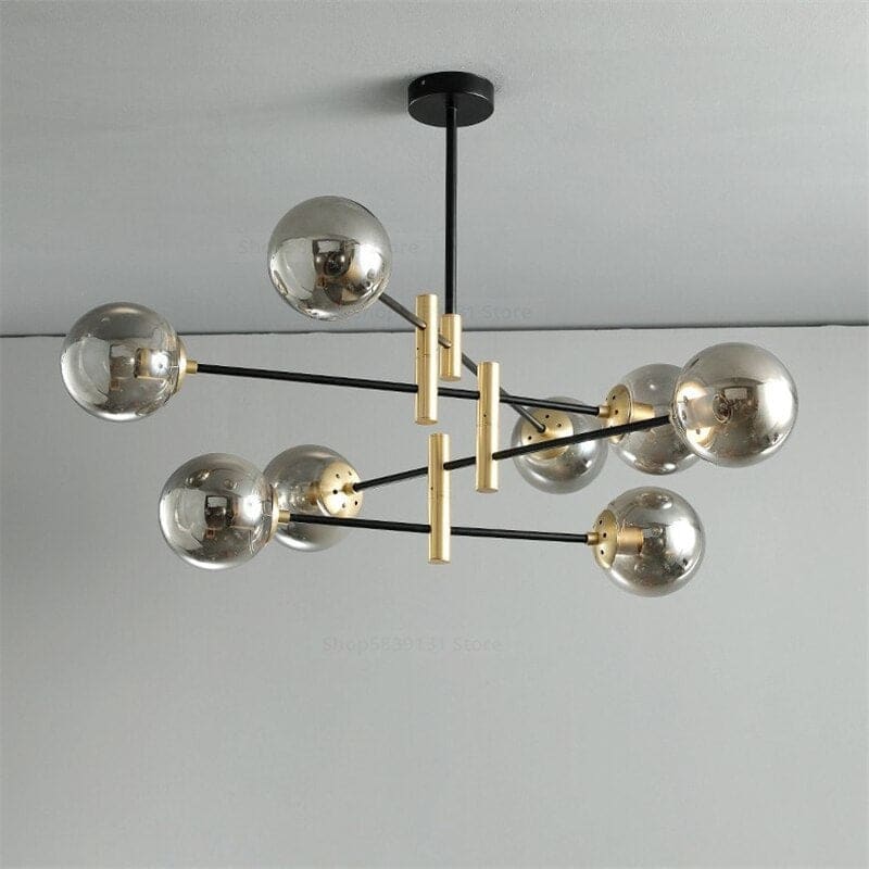 Modern Luxe Chandelier | 4/6/8 Lights Glass Ceiling Lamps for Living Room Dining | Casalola - Semi-flush Mounts