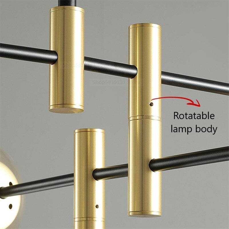 Modern Luxe Chandelier | 4/6/8 Lights Glass Ceiling Lamps for Living Room Dining | Casalola - Semi-flush Mounts