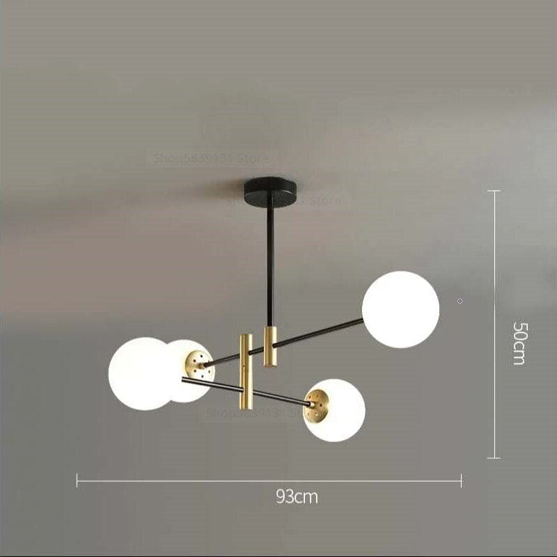 Modern Luxe Chandelier | 4/6/8 Lights Glass Ceiling Lamps for Living Room Dining | Casalola - Semi-flush Mounts