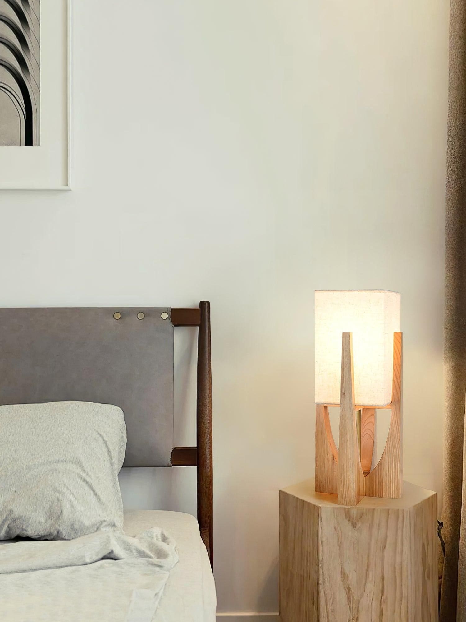 Mid Century Table Lamp | Japanese Light | Rustic | Wood Floor | Casalola - Lamps