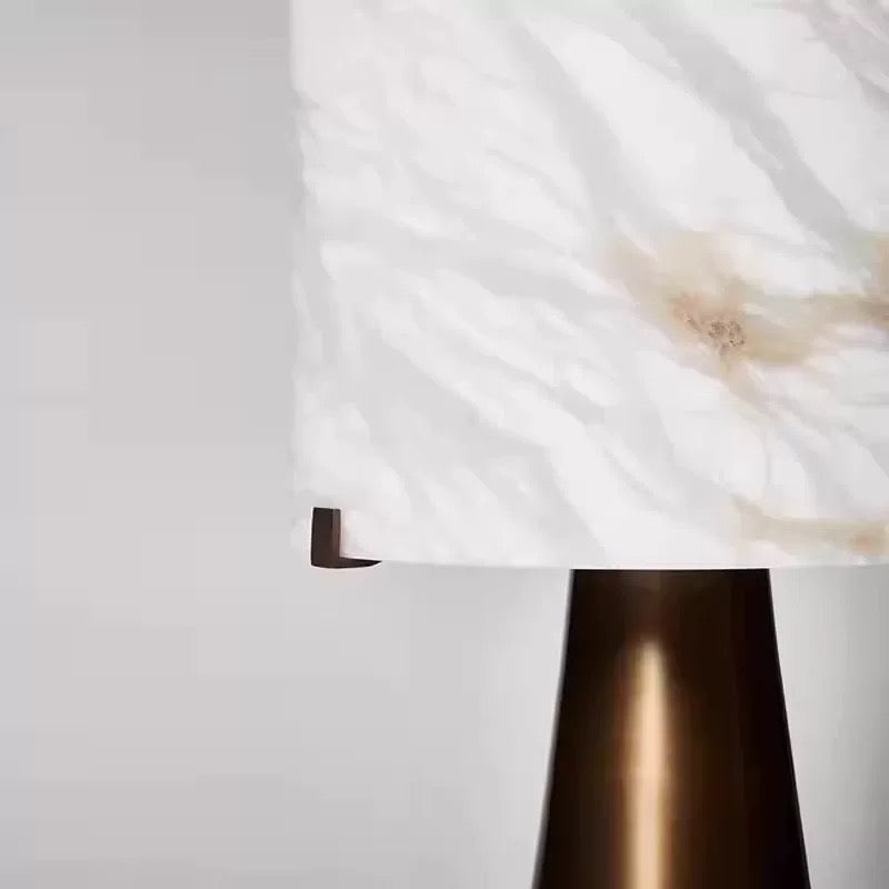 Alabaster Marble Table Lamp with Bronze Base | Luxury Designer Lighting for Bedroom Living Room Casalolalights Luxury
