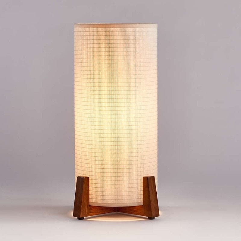 Solid Wood Floor Lamp Minimalist White Cloth Lampshade Japandi Decor | Cl420025 - Table Lamps