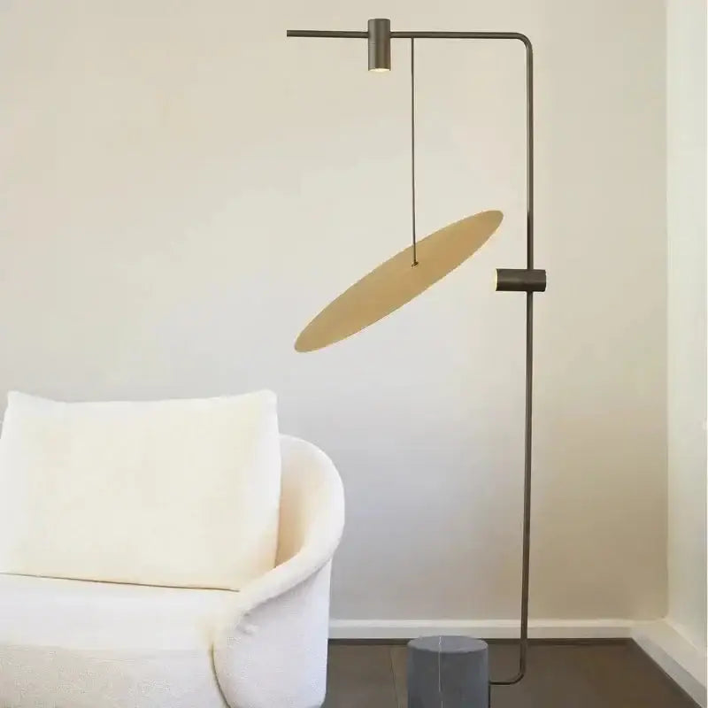 Mid-modern Marble Floor Lamp for Living Room Bedroom - Lamps