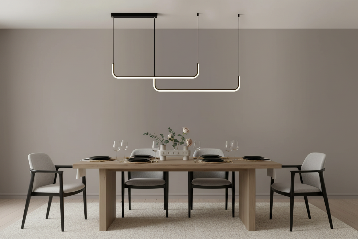 Led Kitchen Island Linear Pendant Lighting | Modern Chandelier Light for Dining Room | Casalola Casalolalights Luxury
