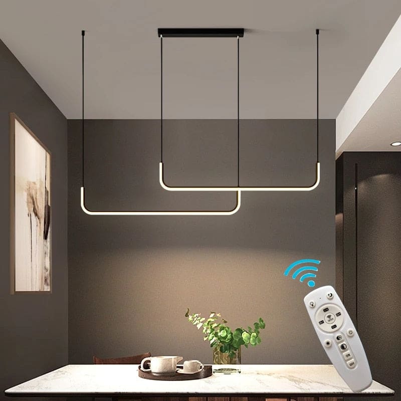 Led Kitchen Island Linear Pendant Lighting | Modern Chandelier Light for Dining Room | Casalola - Lamps