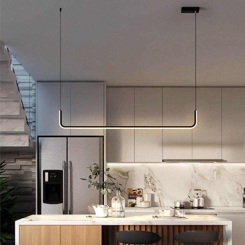 Led Kitchen Island Linear Pendant Lighting | Modern Chandelier Light for Dining Room | Casalola - Lamps