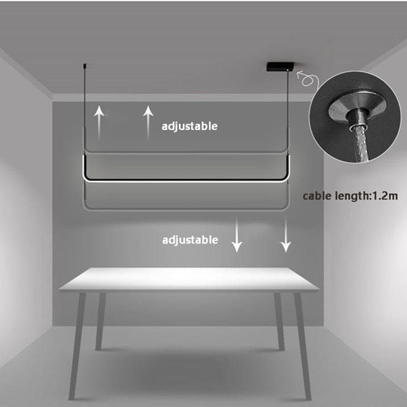 Led Kitchen Island Linear Pendant Lighting | Modern Chandelier Light for Dining Room | Casalola - Lamps