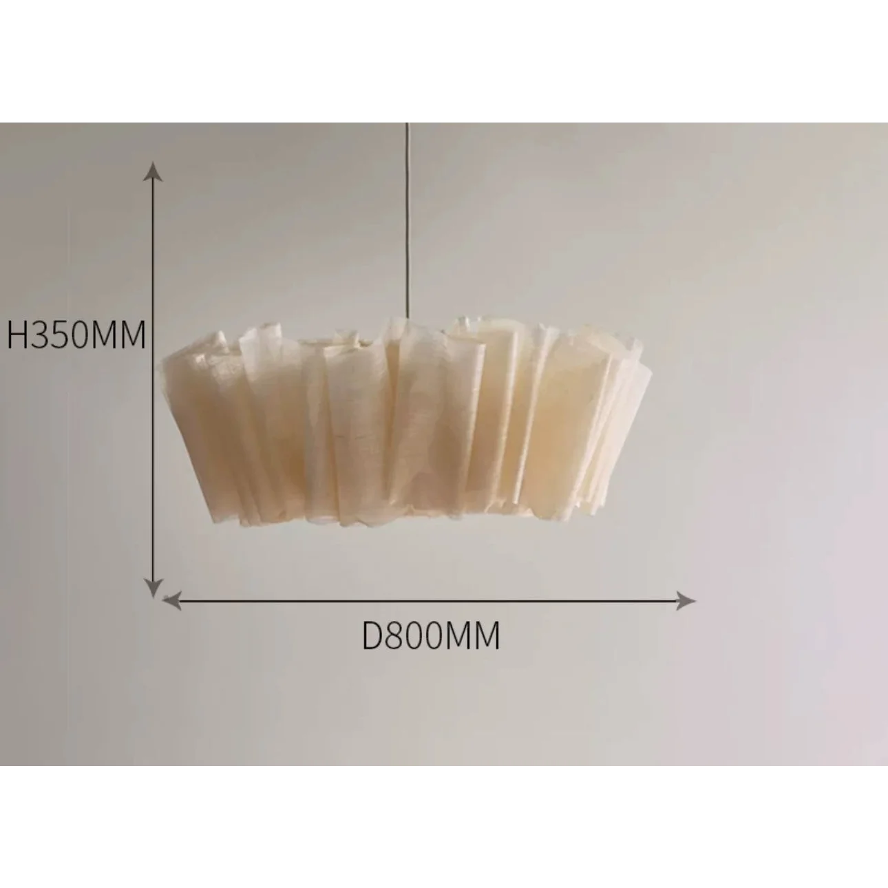 Japanese Style Pendant Light | Hand-knitted Fabric Lampshade | Warm Minimalist Japandi Biophilic