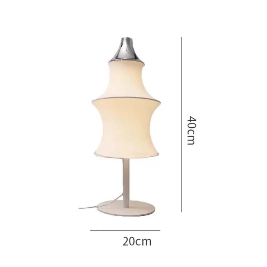Modern Minimalism Table Lamp in Fabric and Iron for Living Room or Bedroom