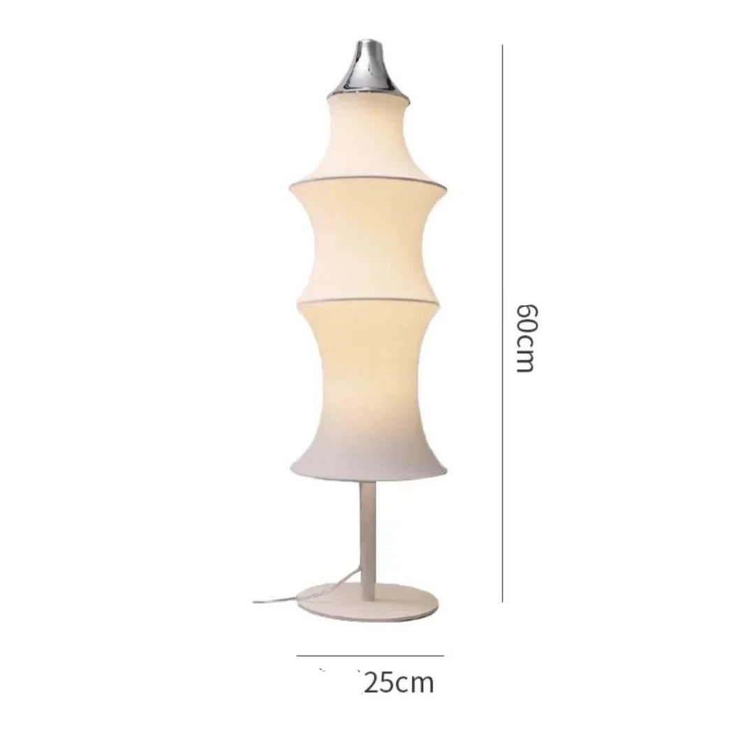 Modern Minimalism Table Lamp in Fabric and Iron for Living Room or Bedroom