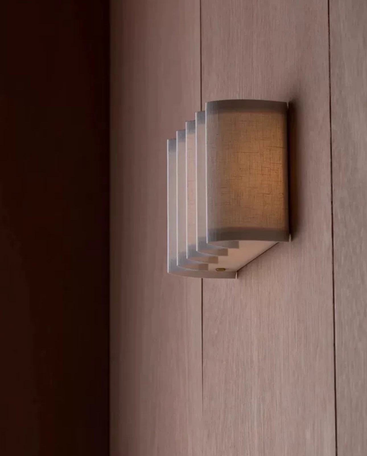 Japandi Wall Lamp - Wave Design Warm Light Iron and Fabric 25cm x 18cm Csa Ul Listed Ce - Sconces