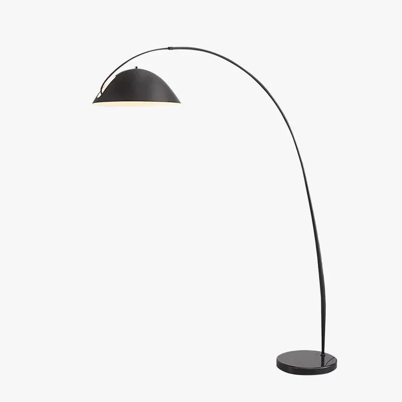 Minimalist Metal Black Arc Floor Lamp Sleek Design | Polished Chrome Finish