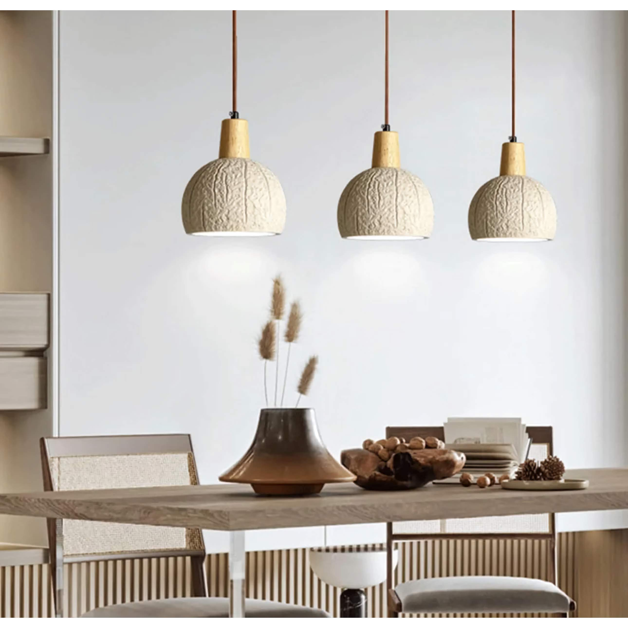 Minimalist Natural Pendant Lamps for Dining Room Bedroom Living