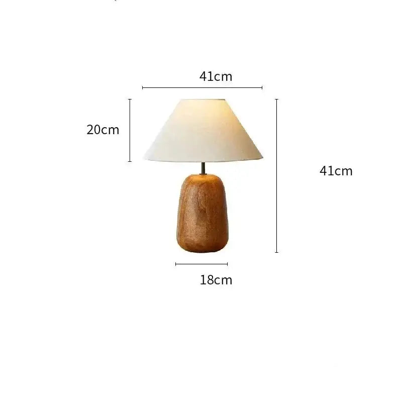Minimalist Solid Wood Table Lamp | Bedside Lamp| Japandi Decor - Lamps
