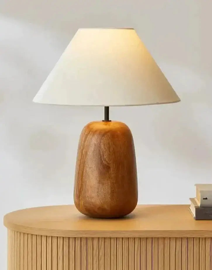 Minimalist Solid Wood Table Lamp | Bedside Lamp| Japandi Decor - Lamps