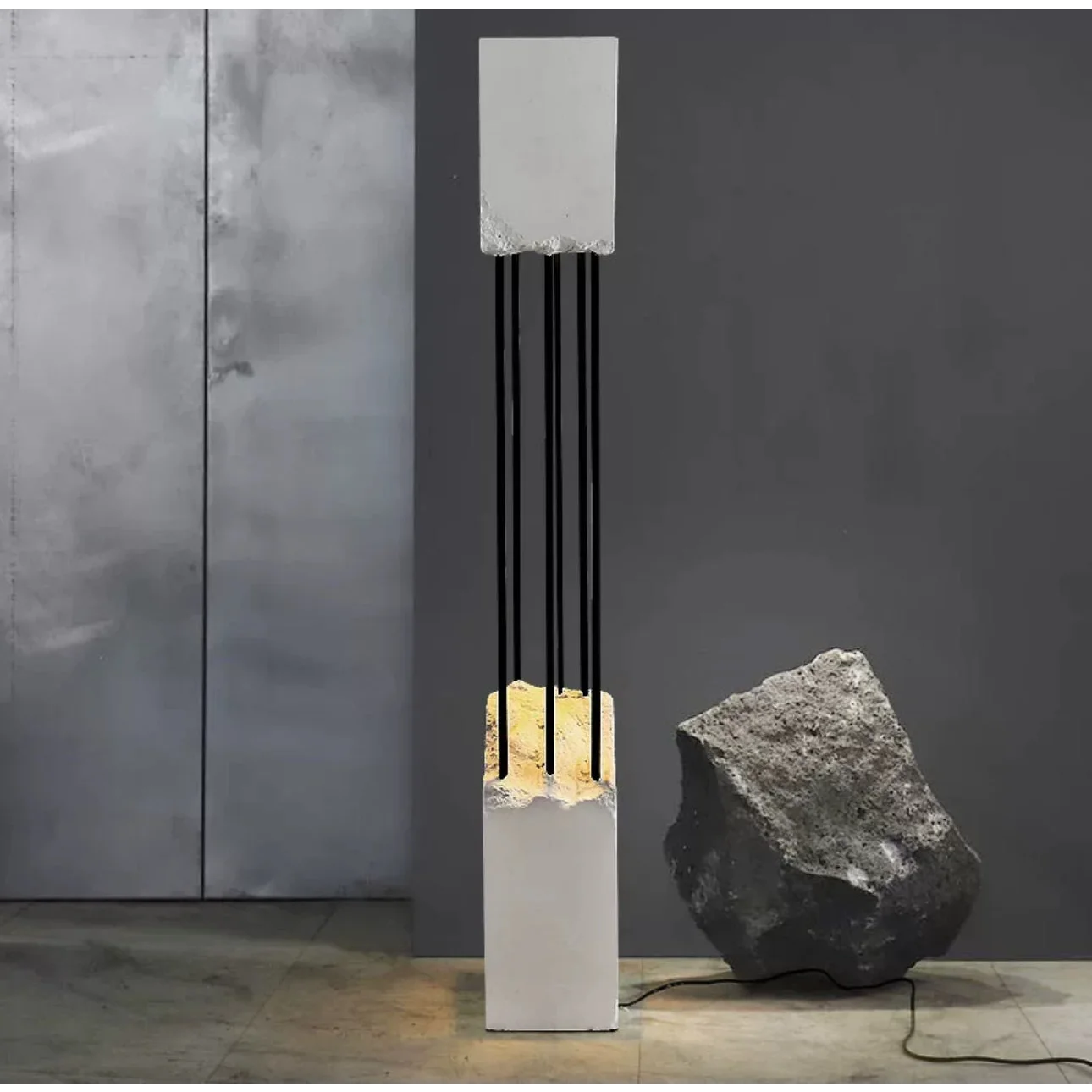 Shop for Floor Lamp Artistic Design Cement & Stainless Steel