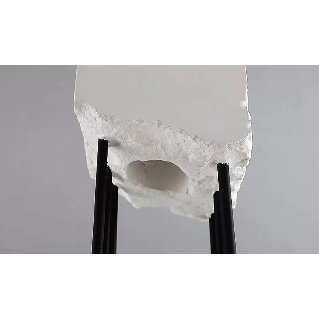 Solid Cement and Stainless Steel Floor Lamp | Brutalist Wabi-sabi Design | 148cm Handcrafted Totem | Casalola Lights