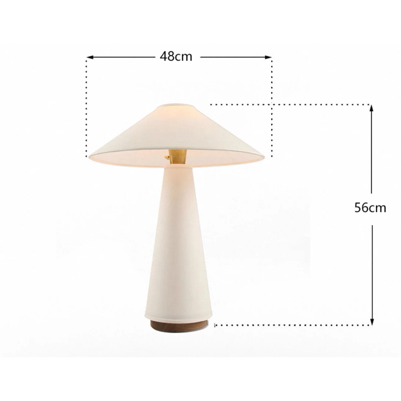 Minimalist Table Lamp Linden White Linen Bedside Lamps