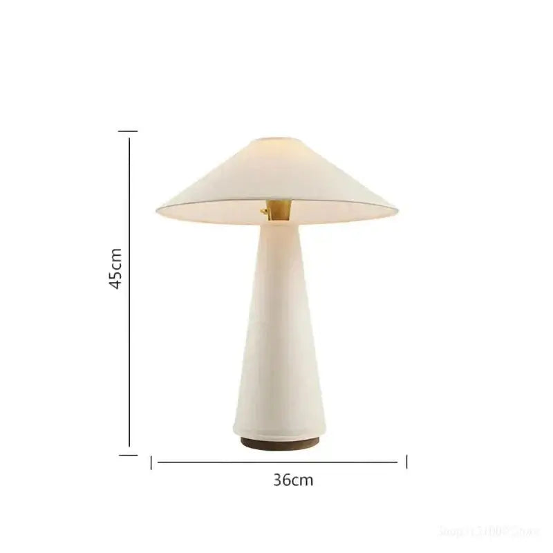 Minimalist Table Lamp Linden White Linen Bedside Lamps