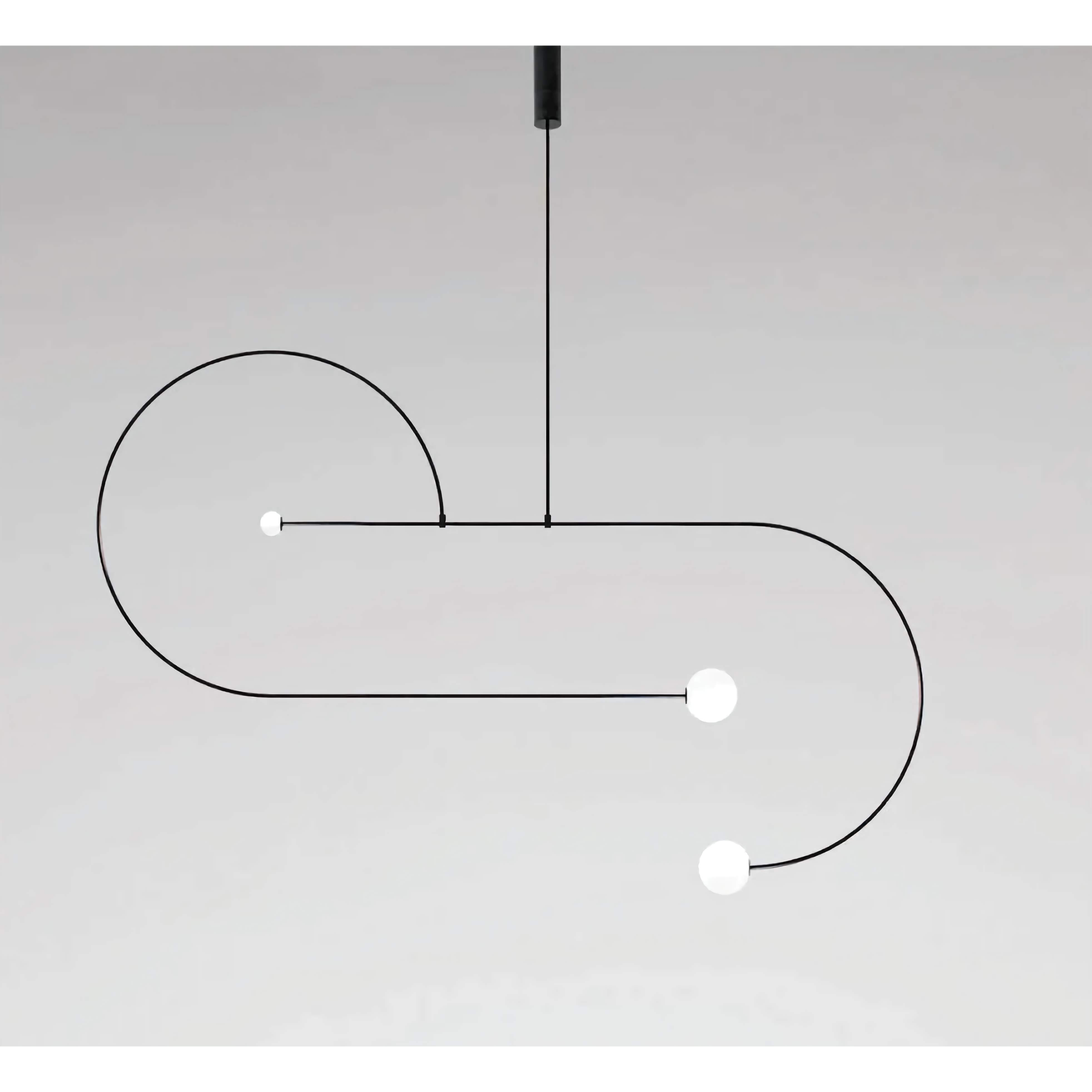 Mobile Kitchen Island Pendant | Sculptural Black Modern Light Minimalist Design & Dining Table Casalolalights Luxury