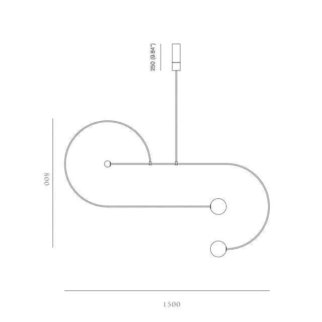 Black Linear Kitchen Island Lighting | Mobile Pendant | Modern Chandelier | Casalola