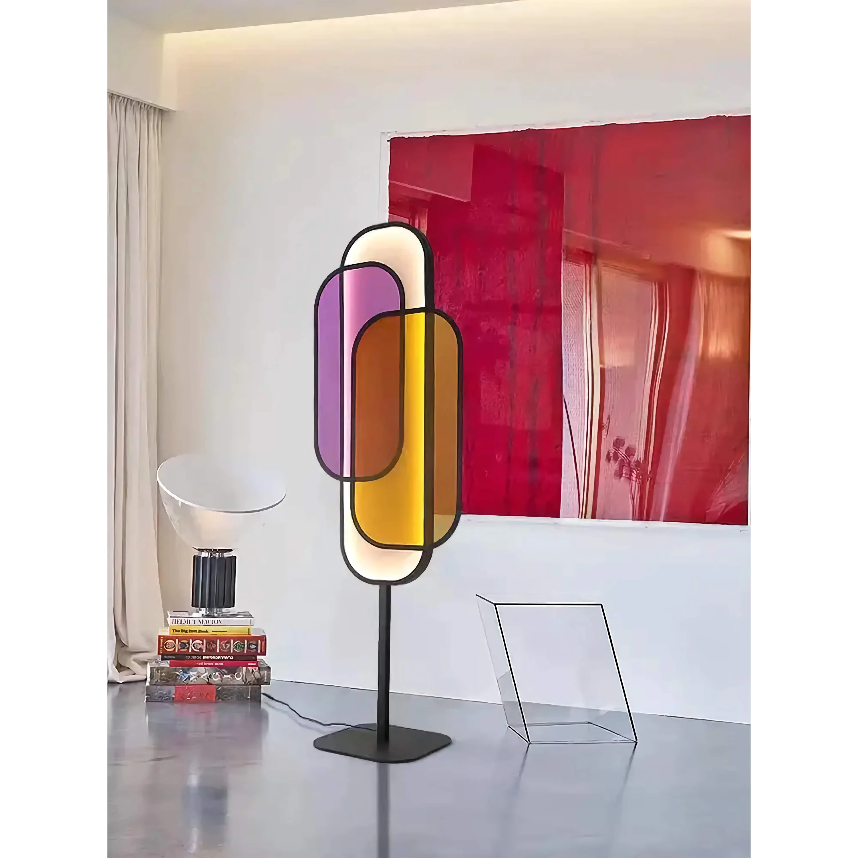 Colored Acrylic Capsule Floor Lamp | Atelier Prisma Modern Ul Listed Led Design