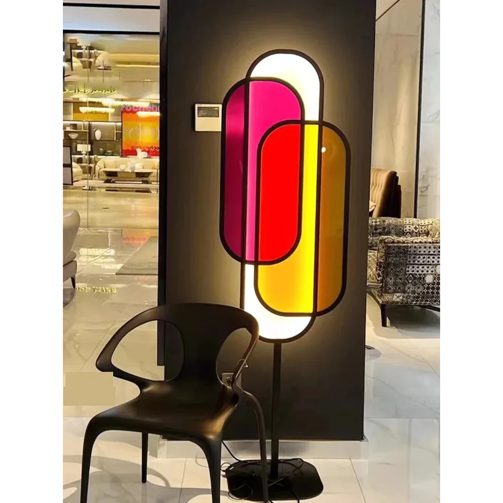Colored Acrylic Capsule Floor Lamp | Atelier Prisma Modern Ul Listed Led Design