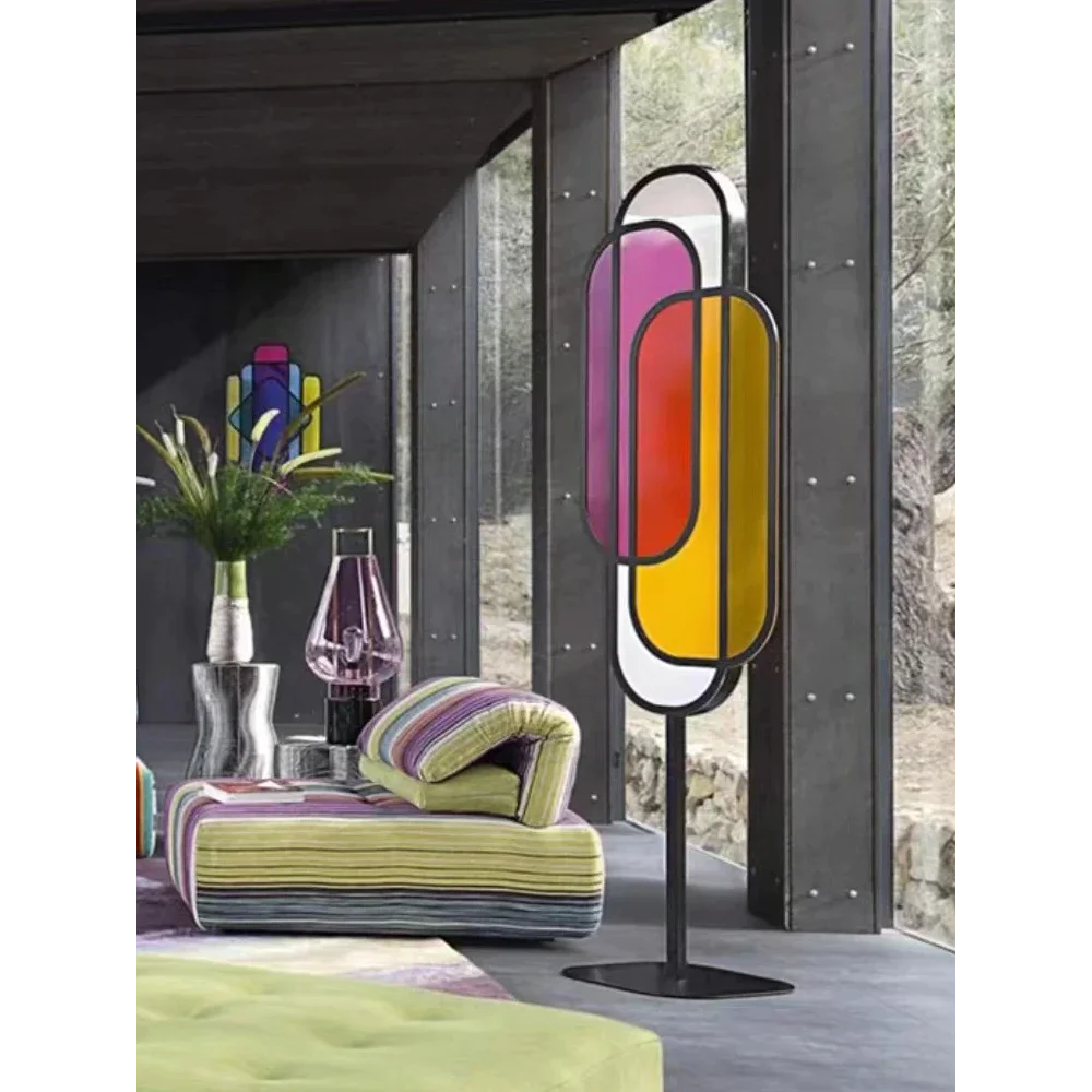 Colored Acrylic Capsule Floor Lamp | Atelier Prisma Modern Ul Listed Led Design