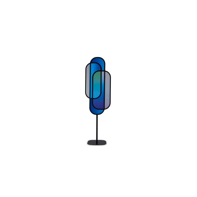 Modern acrylic overlay floor lamp full view