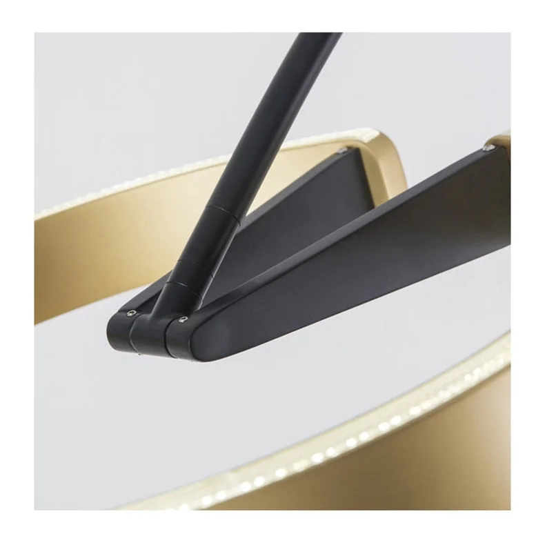 Modern Arc Floor Lamp with Golden Ring Led Lampshade | Metal 200cm Aluminum Shade