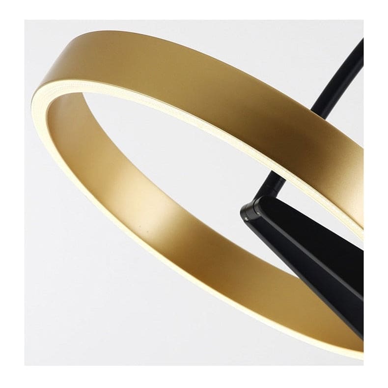 Modern Arc Floor Lamp with Golden Ring Led Lampshade | Metal 200cm Aluminum Shade - Lamps