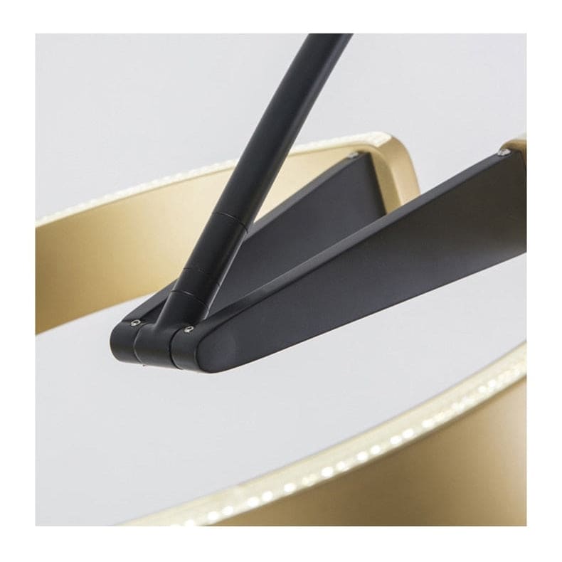 Modern Arc Floor Lamp with Golden Ring Led Lampshade | Metal 200cm Aluminum Shade - Lamps