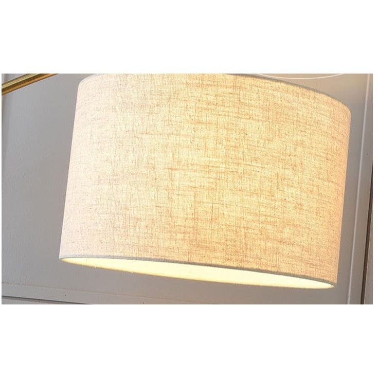 Minimalist Arc Floor Lamp | Living Room Lamps | Metal Base White Fabric Lampshade | Casalola
