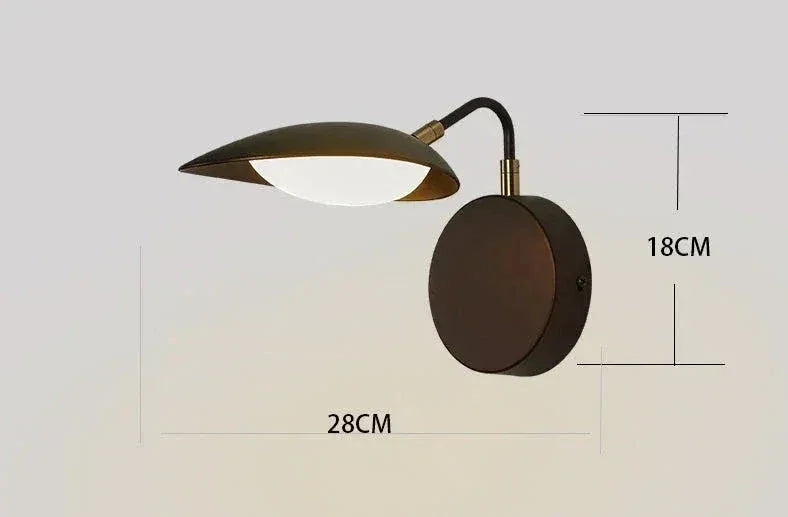 Modern Rotatable Black Wall Sconces for Living Room or Bedside