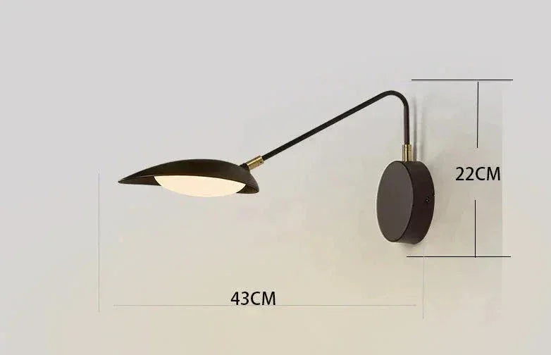 Modern Rotatable Black Wall Sconces for Living Room or Bedside