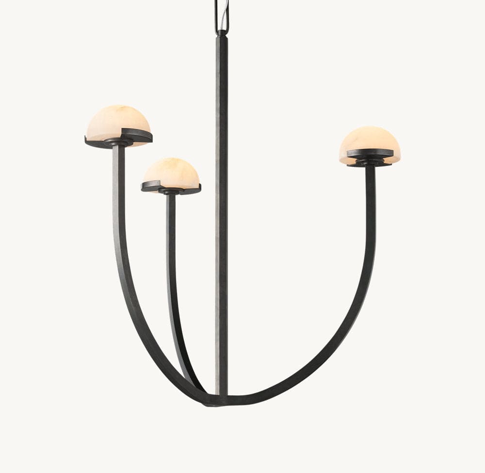 Copper and Alabaster Chandelier for Living Room or Dining | Casalola Lights - Chandeliers