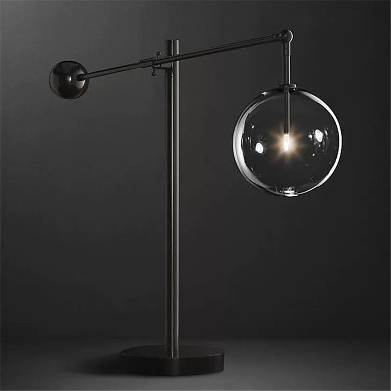 Brass and Glass Table Lamps for Living Room| Black Finish | Casalola Lights