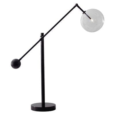 Brass and Glass Table Lamps for Living Room| Black Finish | Casalola Lights