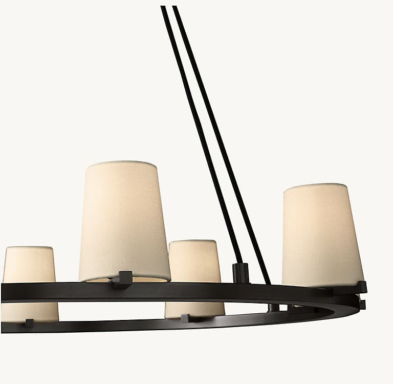 Modern Brass Candelabra Ring Chandelier for Dining Room or Foyer - Chandeliers