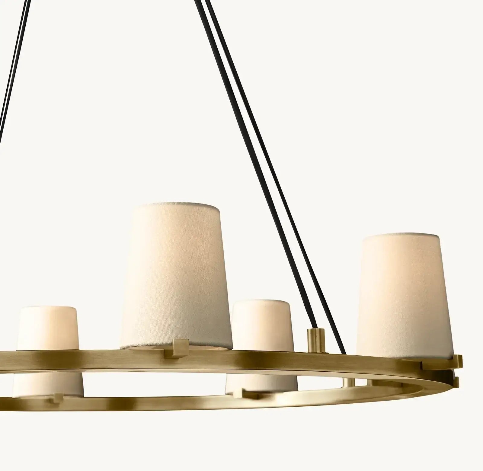 Modern Brass Candelabra Ring Chandelier for Dining Room or Foyer - Chandeliers