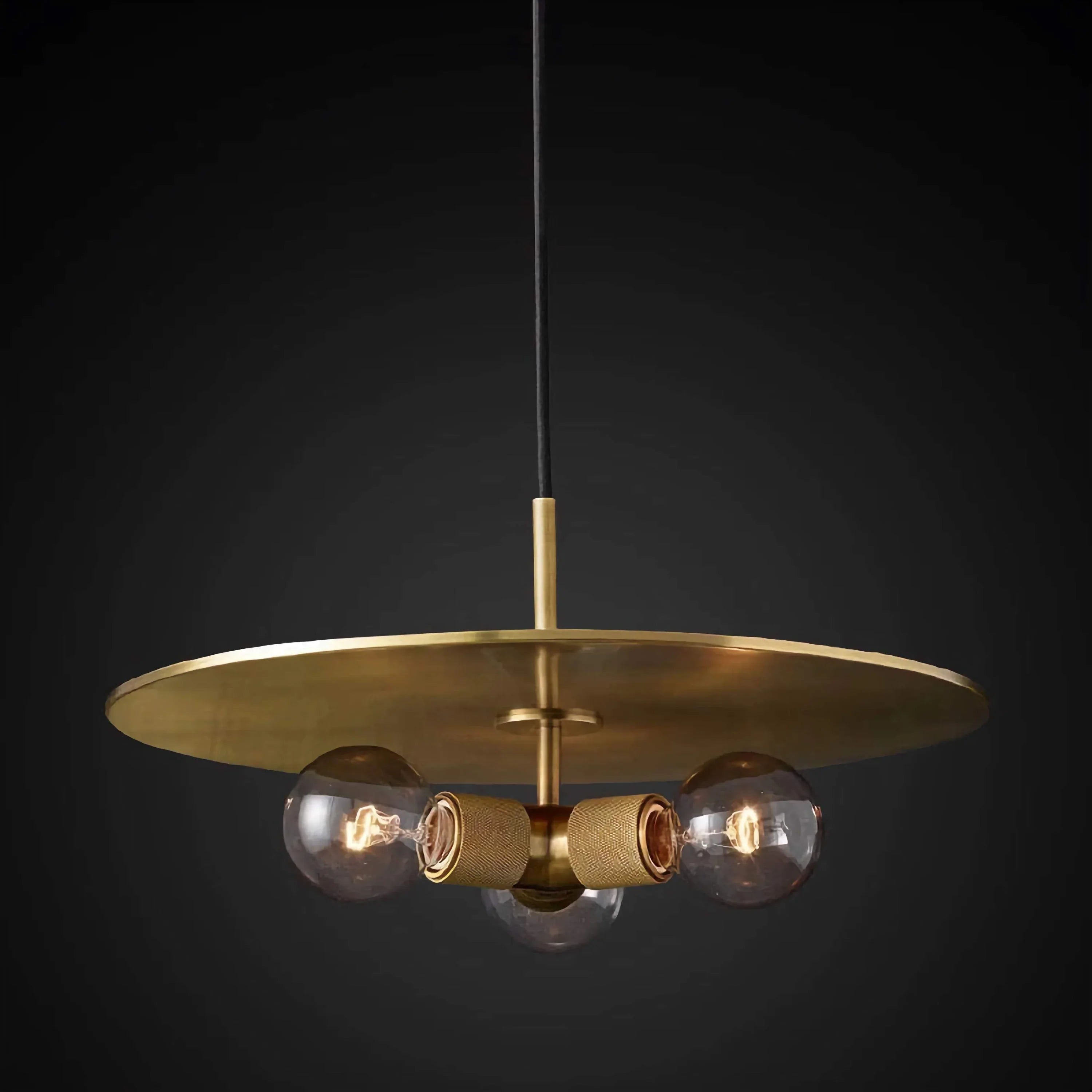 Modern Brass Disc Pendant Light – Minimalist Iron Ceiling Fixture for Dining Room or Kitchen Casalolalights Luxury