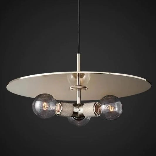 Modern Brass Disc Pendant Light – Minimalist Iron Ceiling Fixture for Dining Room or Kitchen Casalolalights Luxury