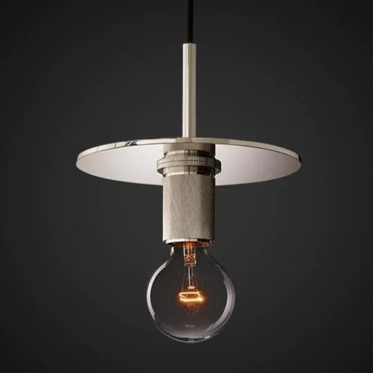 Modern Brass Disc Pendant Light – Minimalist Iron Ceiling Fixture for Dining Room or Kitchen Casalolalights Luxury