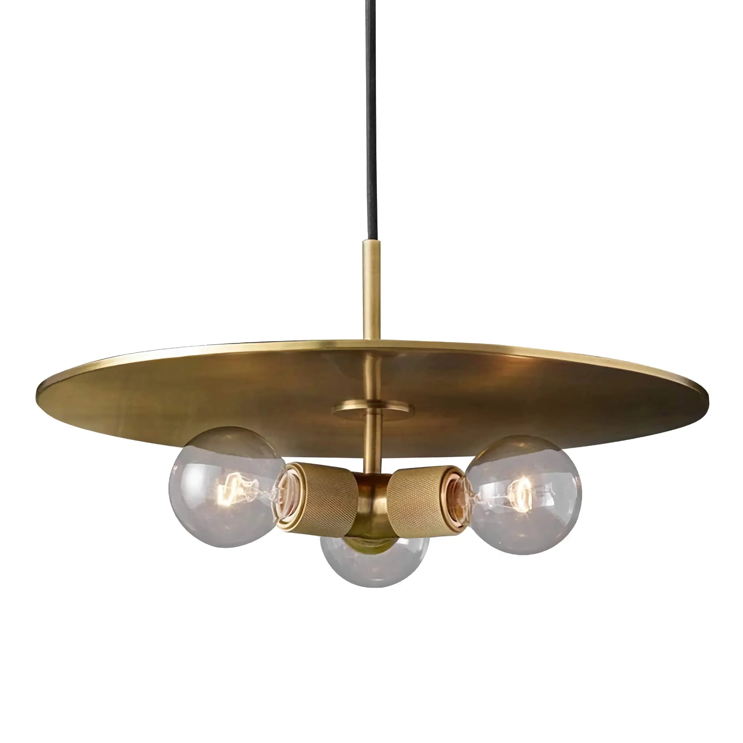 Modern Brass Disc Pendant Light – Minimalist Iron Ceiling Fixture for Dining Room or Kitchen Casalolalights Luxury