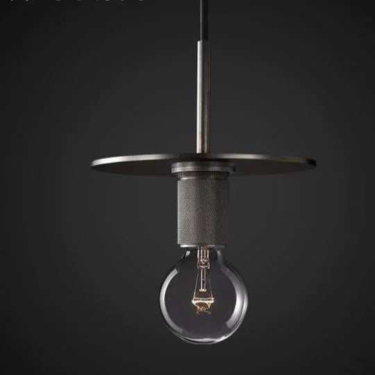 Modern Brass Disc Pendant Light – Minimalist Iron Ceiling Fixture for Dining Room or Kitchen Casalolalights Luxury