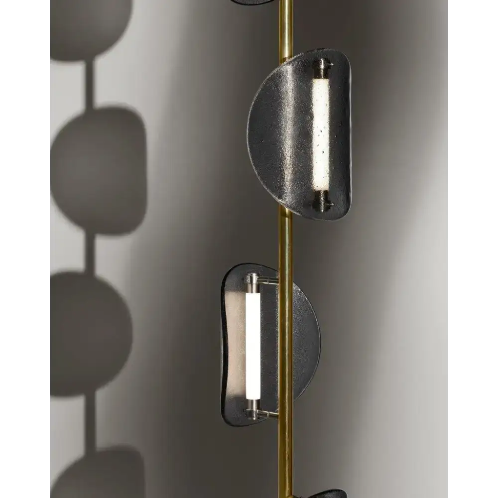 Modern Brass Glass Floor Lamp | Italian Sculptural Led Light - Lamps