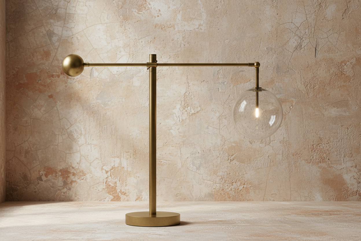 Adjustable copper arm detail