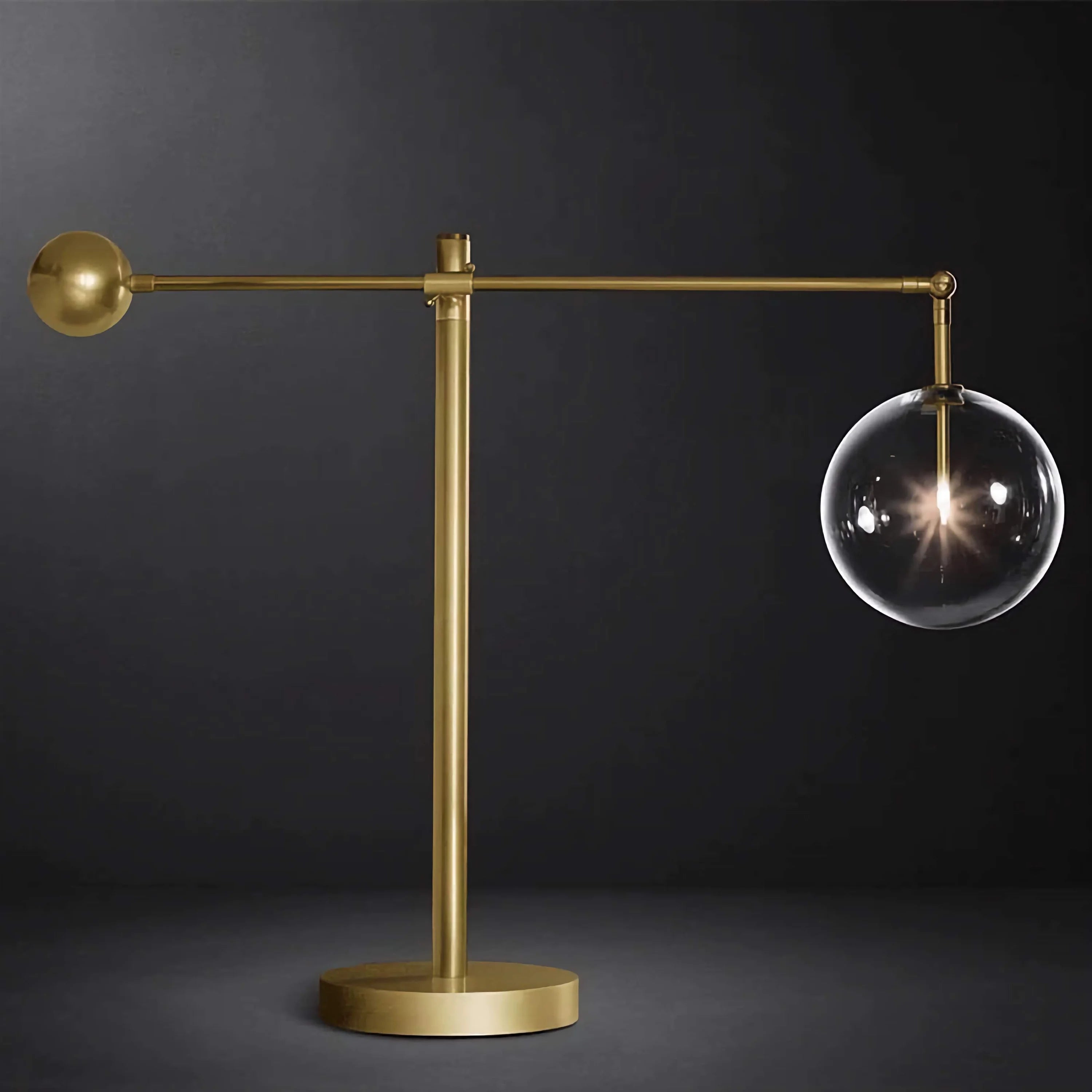 Brass and Glass Table Lamps for Living Room| Gold Finish | Casalola Lights