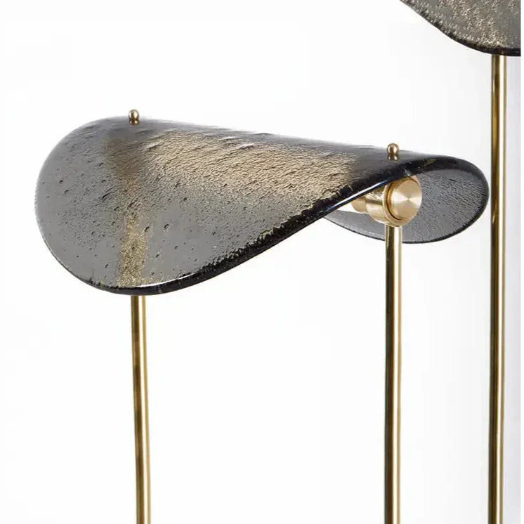 Modern Brass Glass Table Lamp | Italian Sculptural Led Light - Lamps